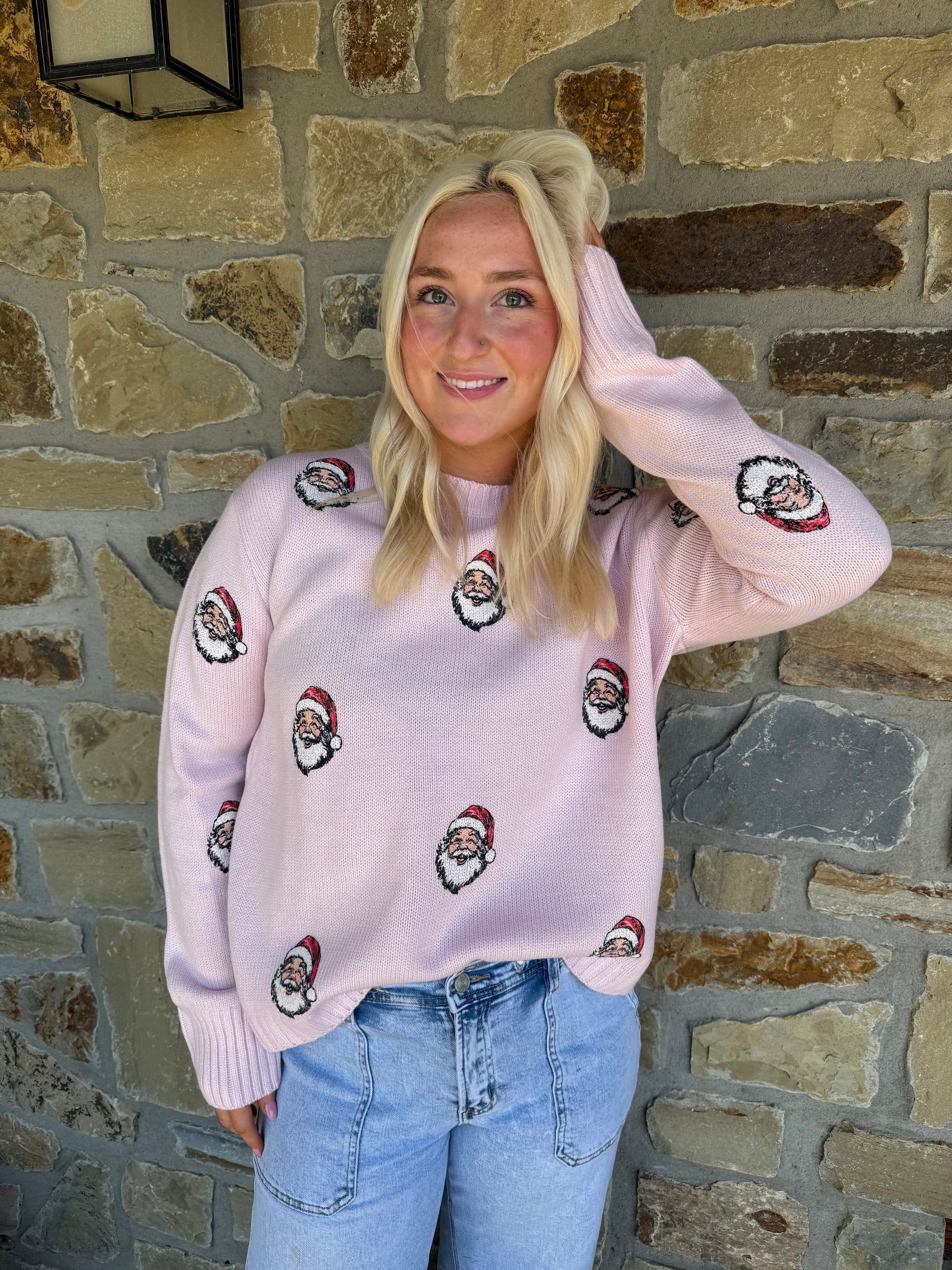 Pink Santa Sweater