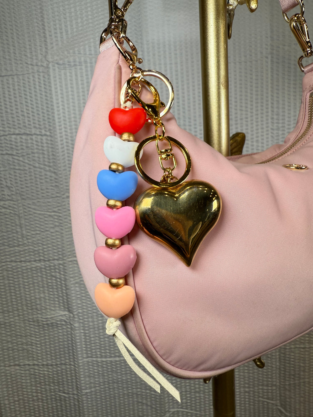 Gold Heart Purse Charm