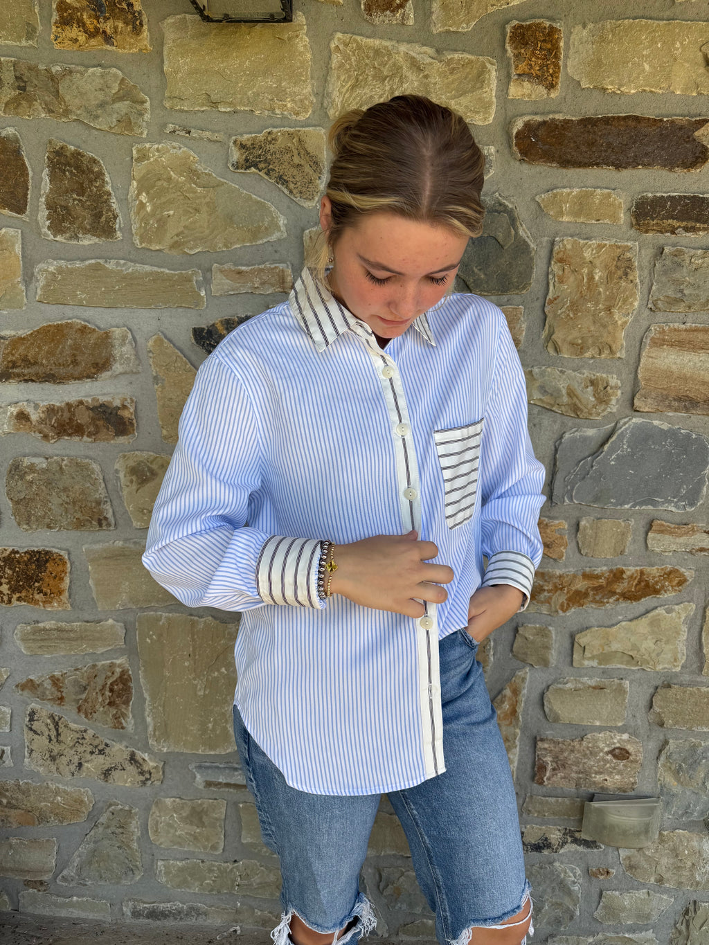 Stripped Button Down Shirt