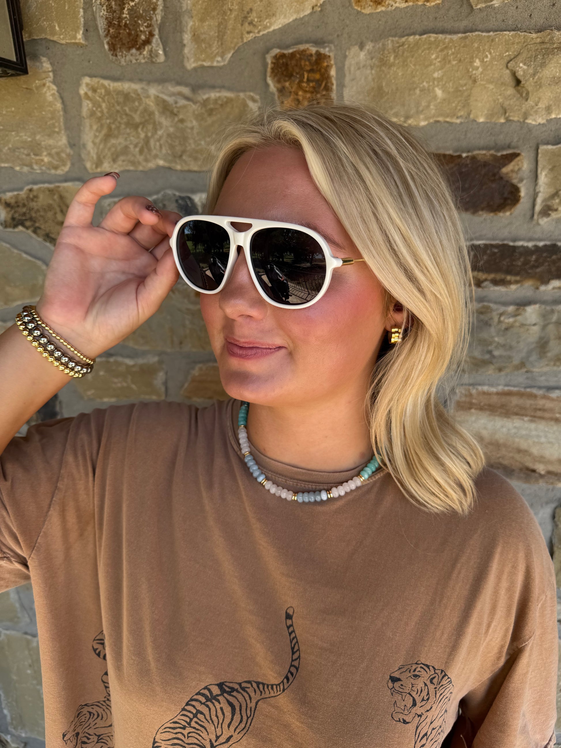 White Brow Sunglasses