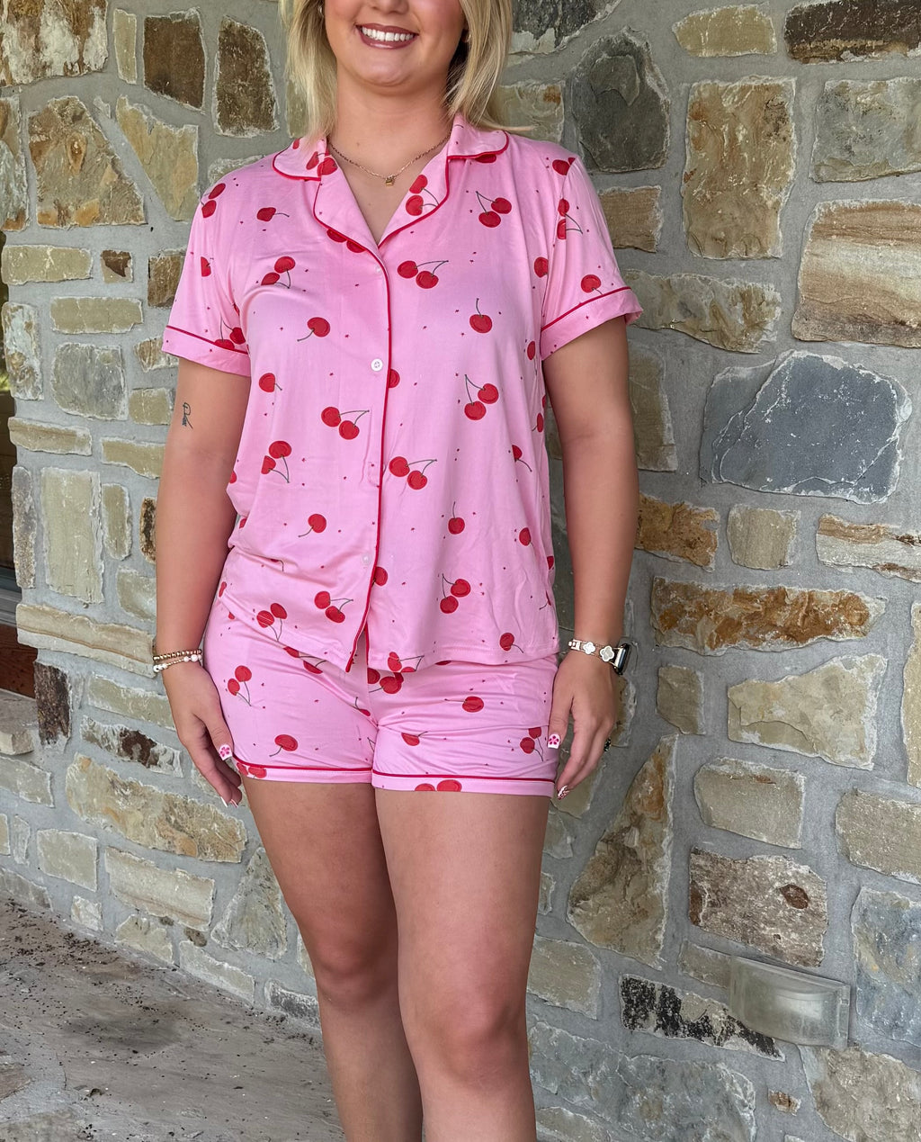Cherry Pink PJ set