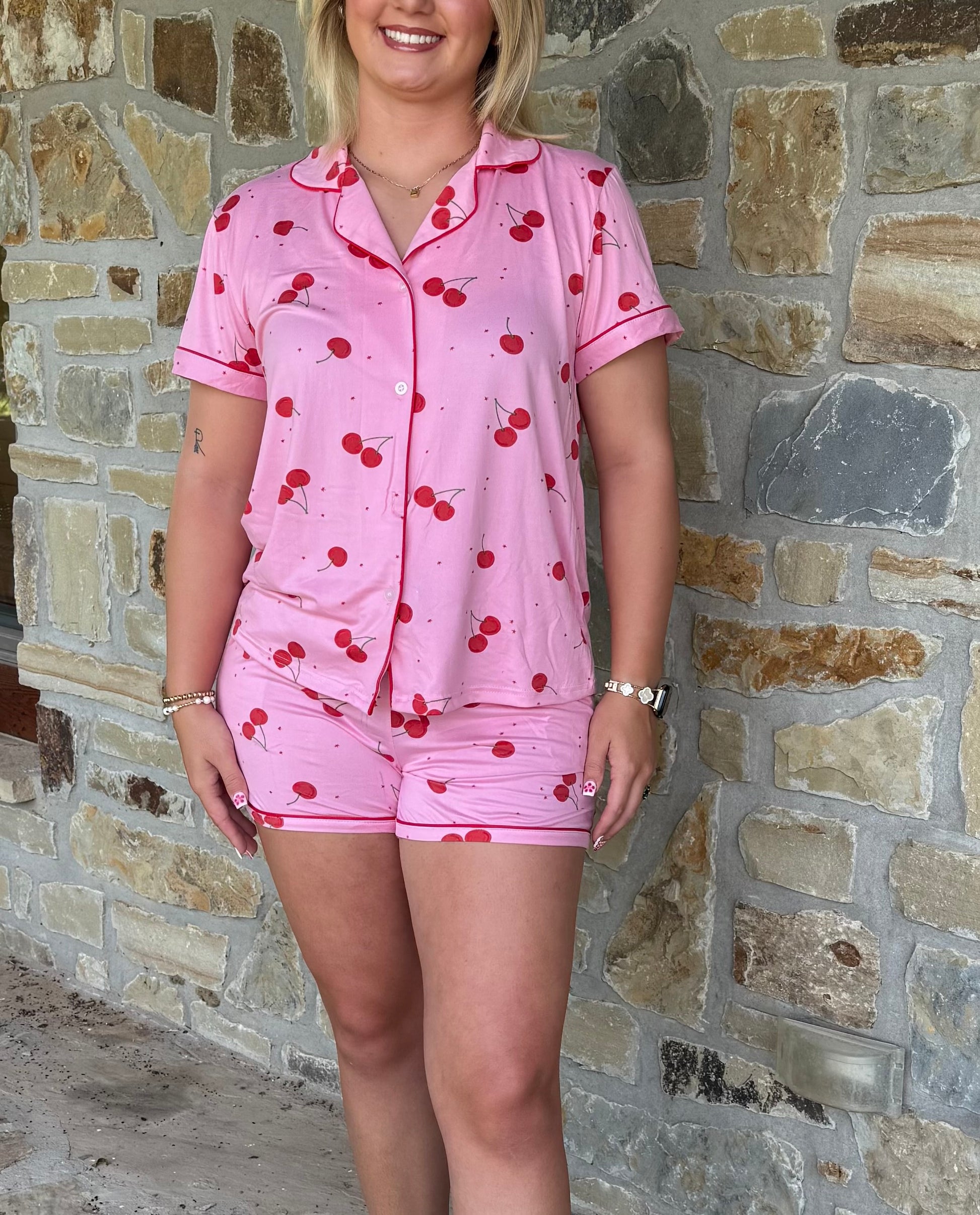 Cherry Pink PJ set