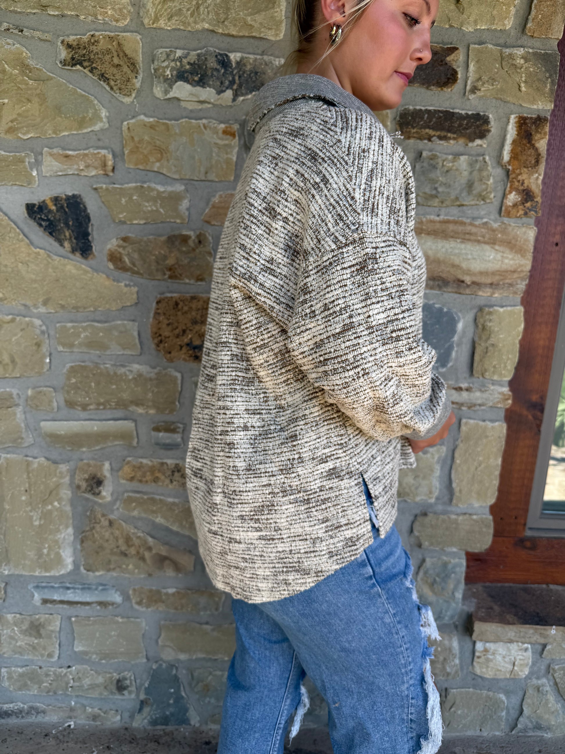 Melange Knit Sweater