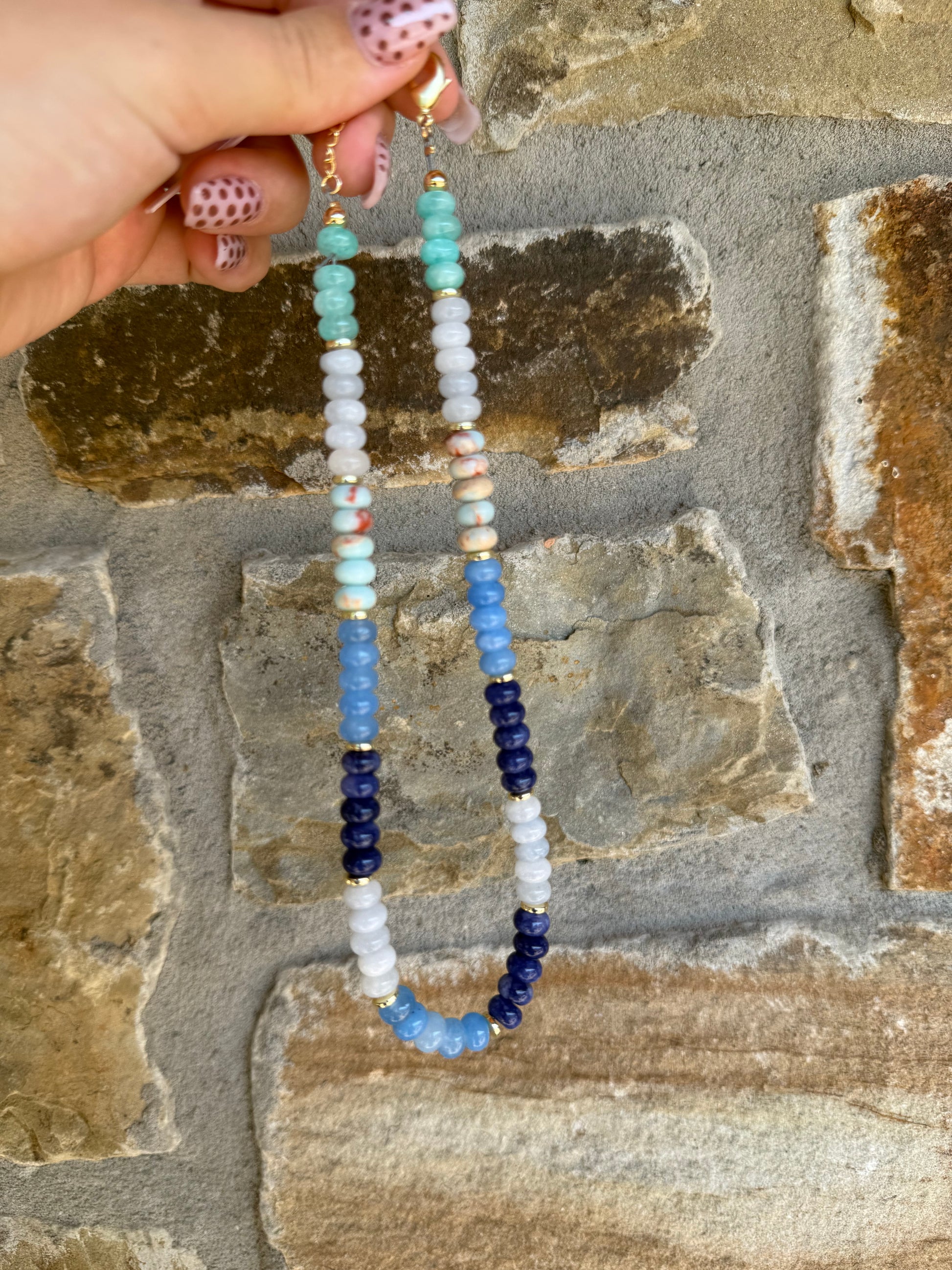 Blue Beaded Nacklace