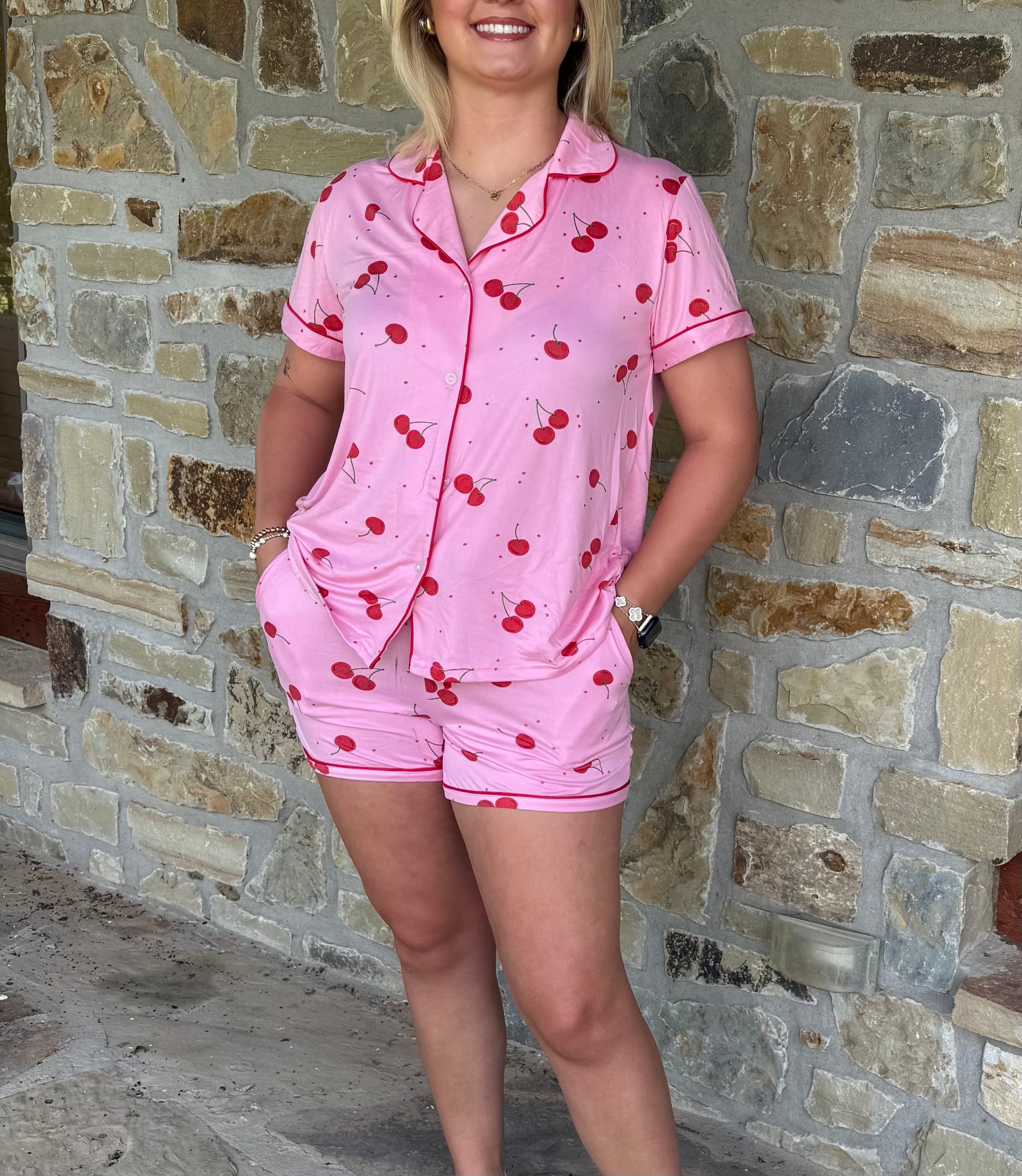Cherry Pink PJ set
