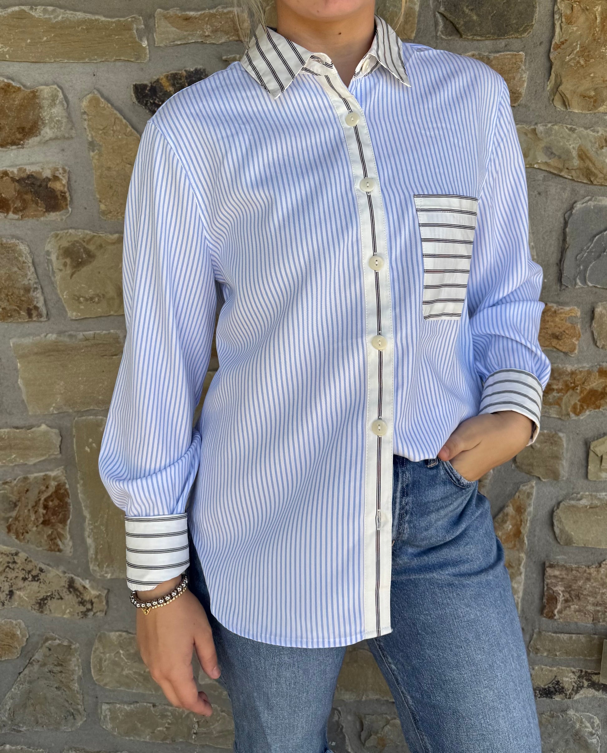 Stripped Button Down Shirt