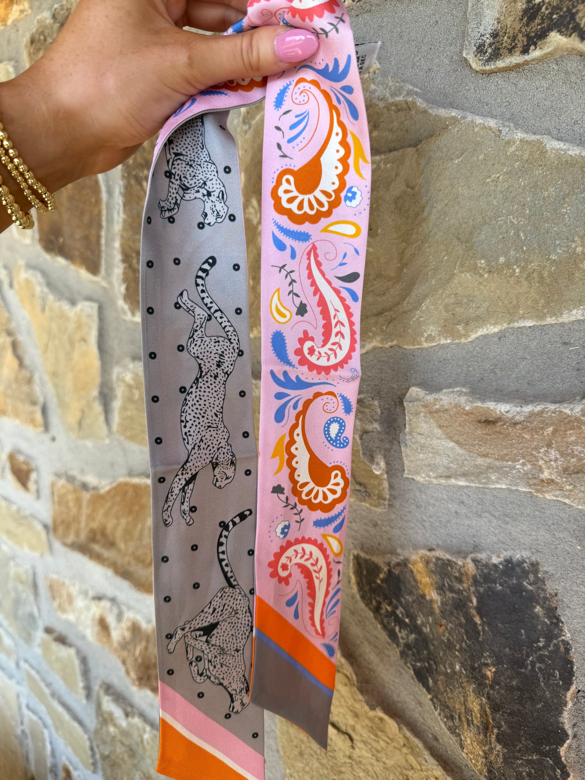 Pink Cowboy Twilly Scarf