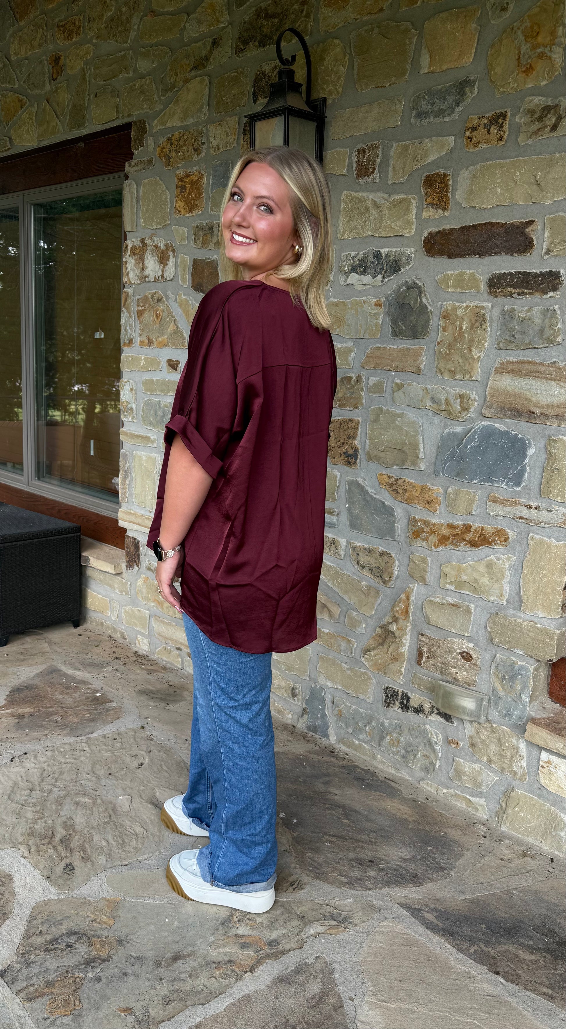 Burgundy Blouse