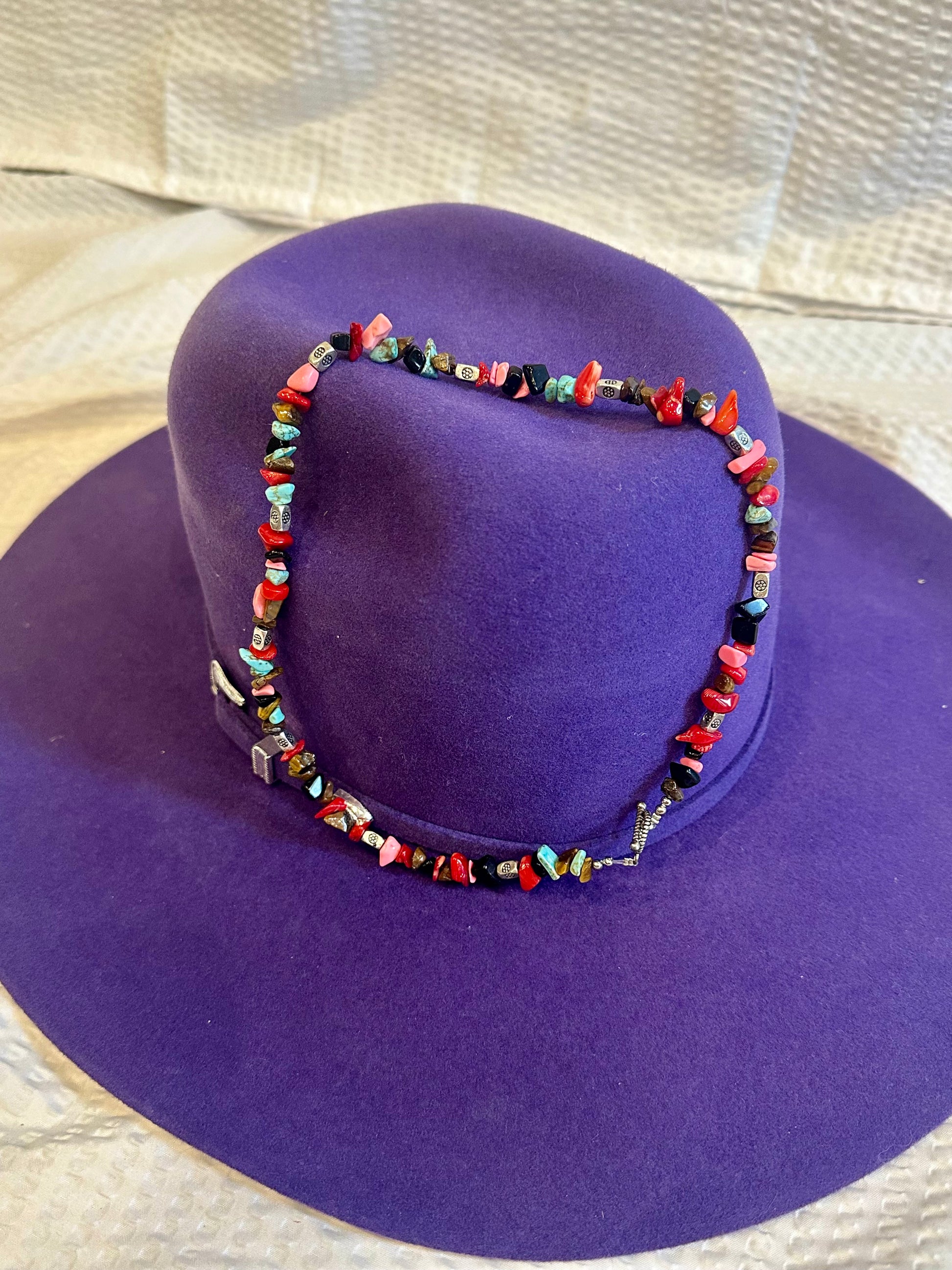 Multi colored rock necklace