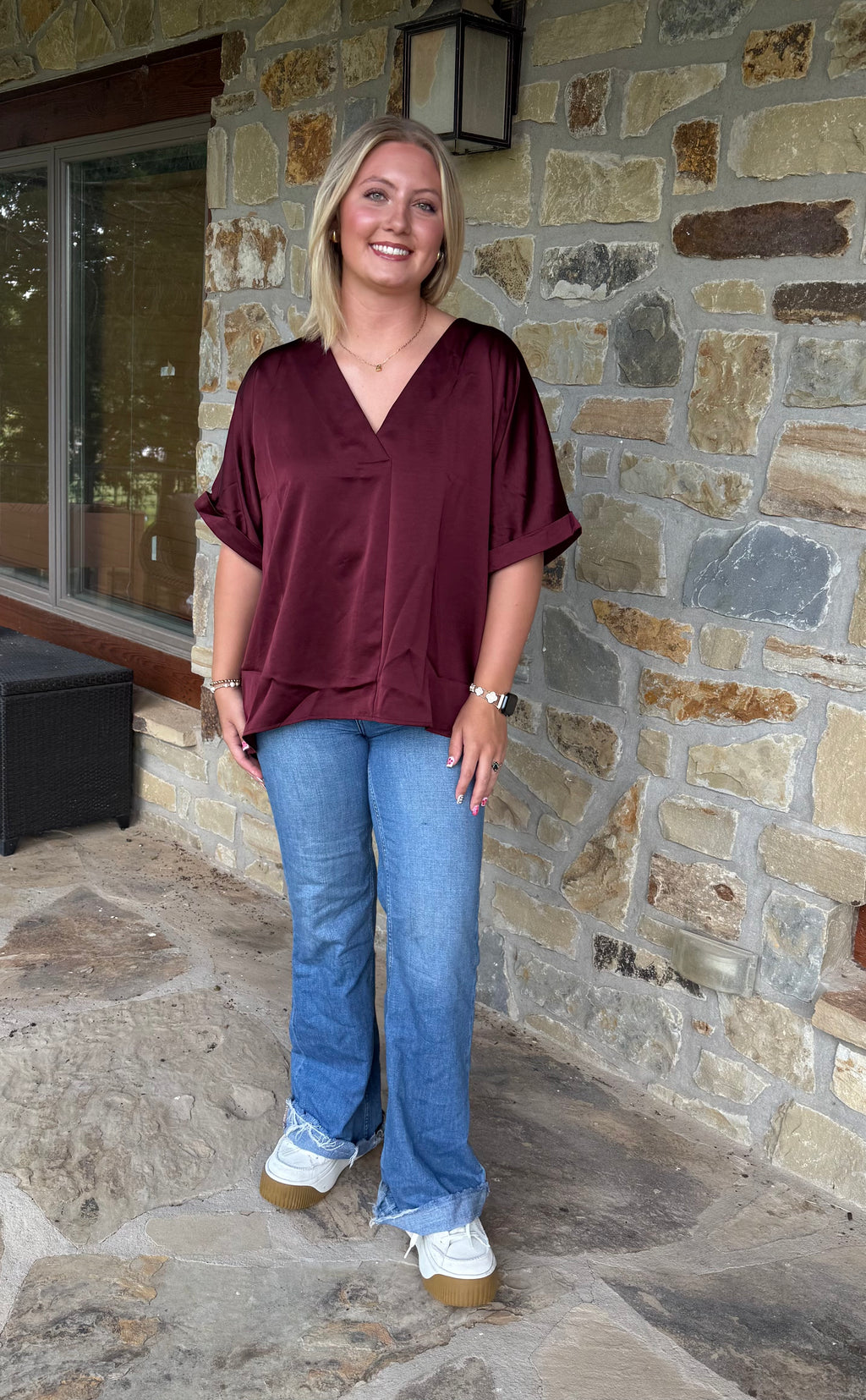 Burgundy Blouse