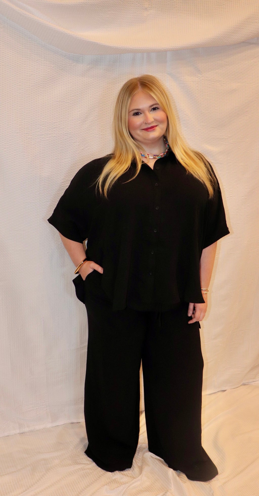 Black Pants and Top Set