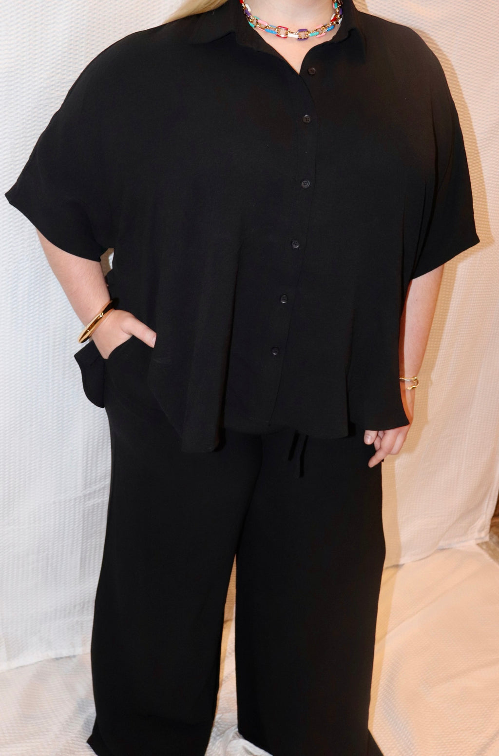 Black Pants and Top Set